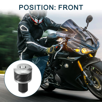 Handlebar End Plugs 18-20mm Aluminum Alloy Silver Tone 2 x for Motorcycle