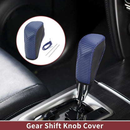 Blue Faux Leather Gear Shift Knob Cover for Ford Fiesta (2009-2012)