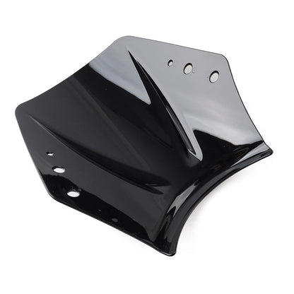 Windshield Deflector for Universal Motorcycle - Black Plastic