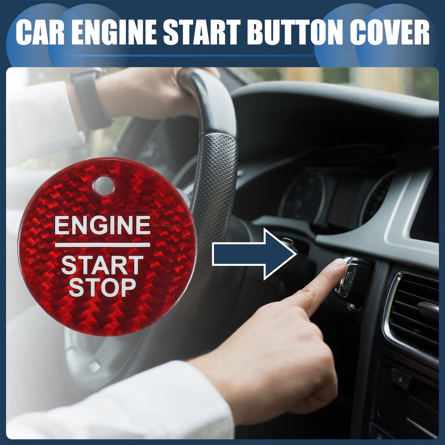 Engine Start Stop Button Cover for Ford (2015-2023)