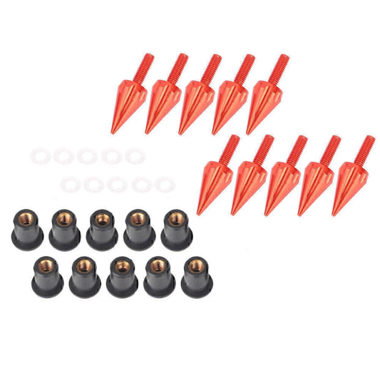 10x Universal Spike Windshield Bolts for Honda Yamaha Suzuki BMW Ducati