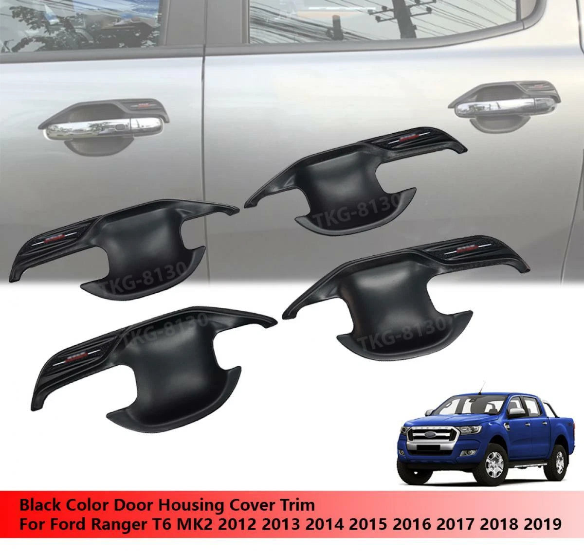 Black Door Handle Cover for Ford Ranger Px(2012-2019)