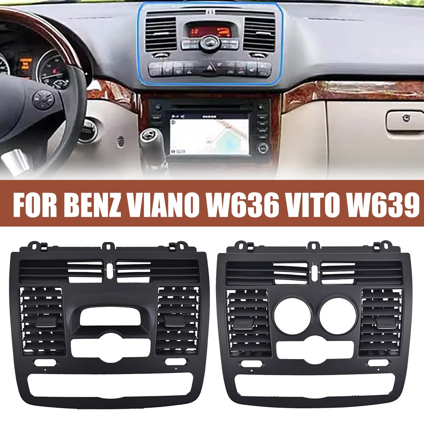 Dashboard Vent Outlet Grille Cover for Benz Vito/Viano (2003–2014)