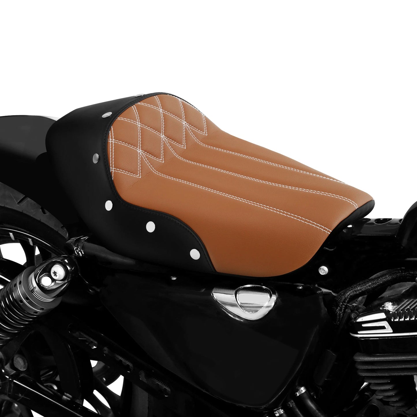Driver Rider Solo Seat Cushion for Harley Sportster Iron 883 XL 1200 (2010-2022)