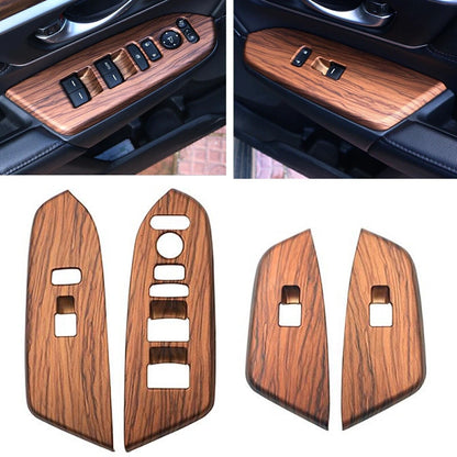 4 x Peach Wood Grain Window Control Switch Panel Trim for Honda CR-V (2017-2022)