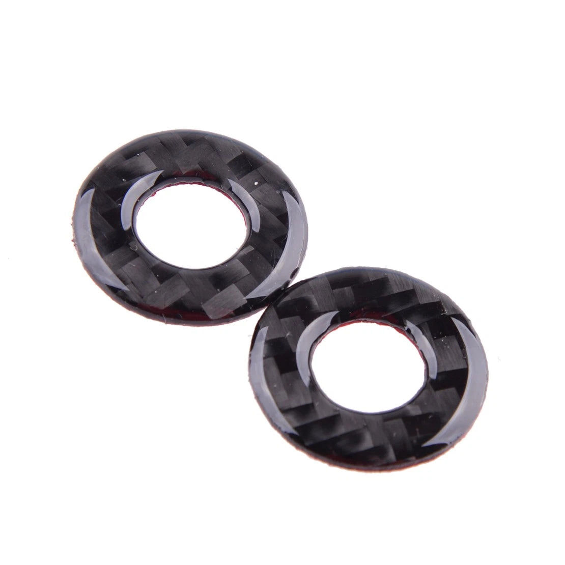 2 x Carbon Fiber Interior Door Lock Covers for Dodge Challenger (2008-2014)