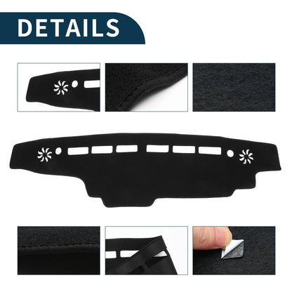 Dashboard Cover Mat for Suzuki Every DA17V (2015-2024) Black 1 Set