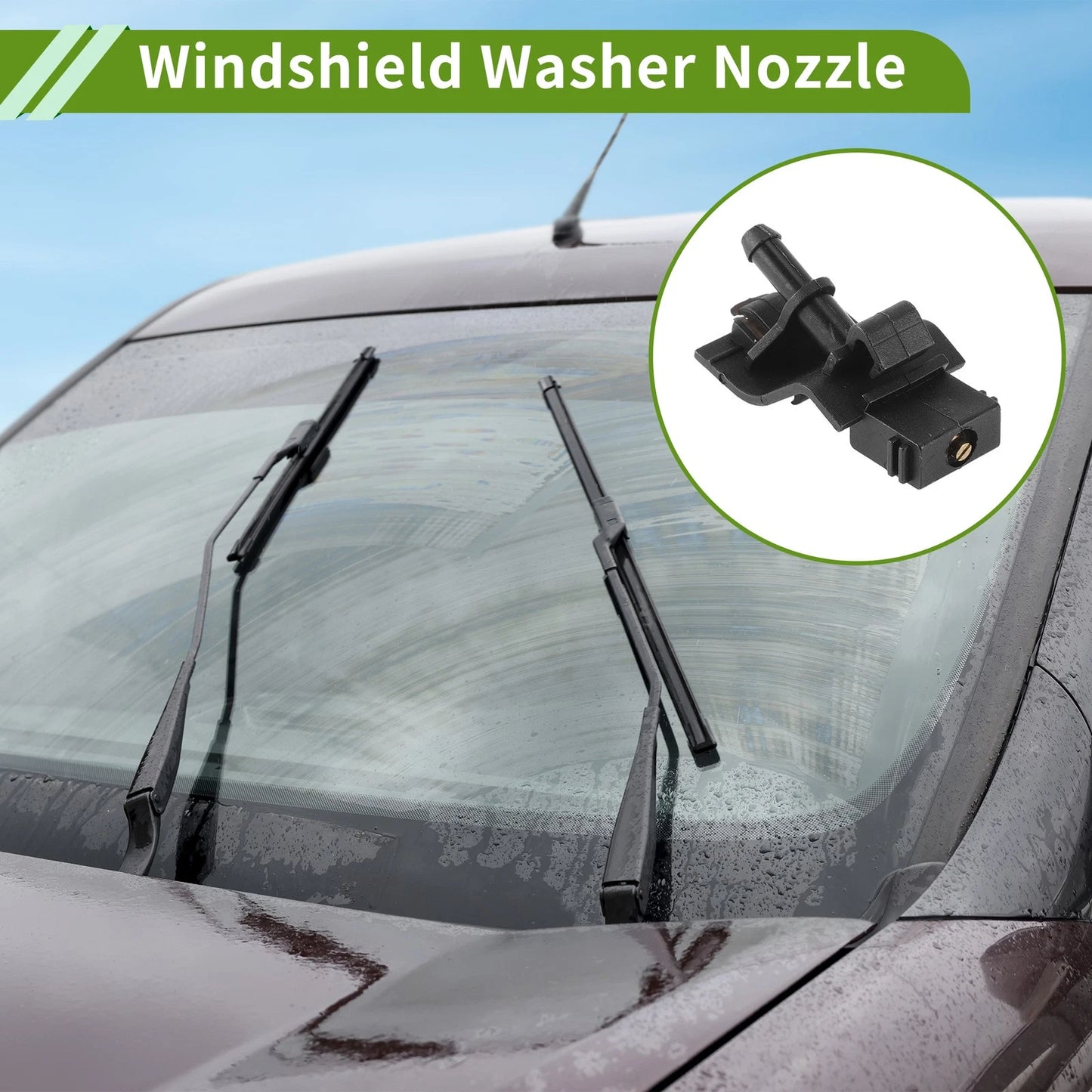 Windshield Washer Nozzle with Hose Connector for Toyota