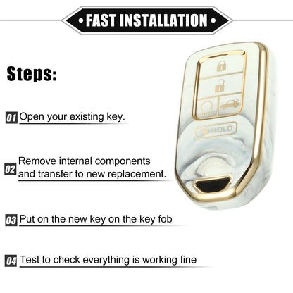 Key Fob Cover 5 Button for Honda Accord