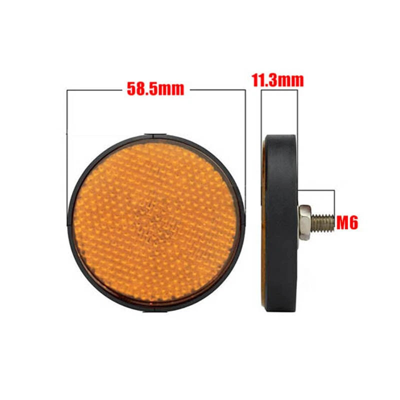Round Warning Reflectors for Motorcycle ATV