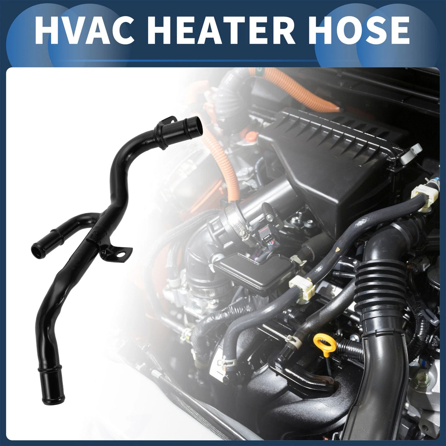 Heater Hose for Ford Windstar (1996-1998) Metal Black 1 Pc