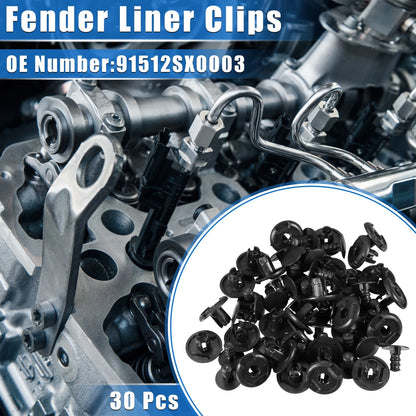 30 Pcs Fender Liner Clips for Honda Automotive Clips