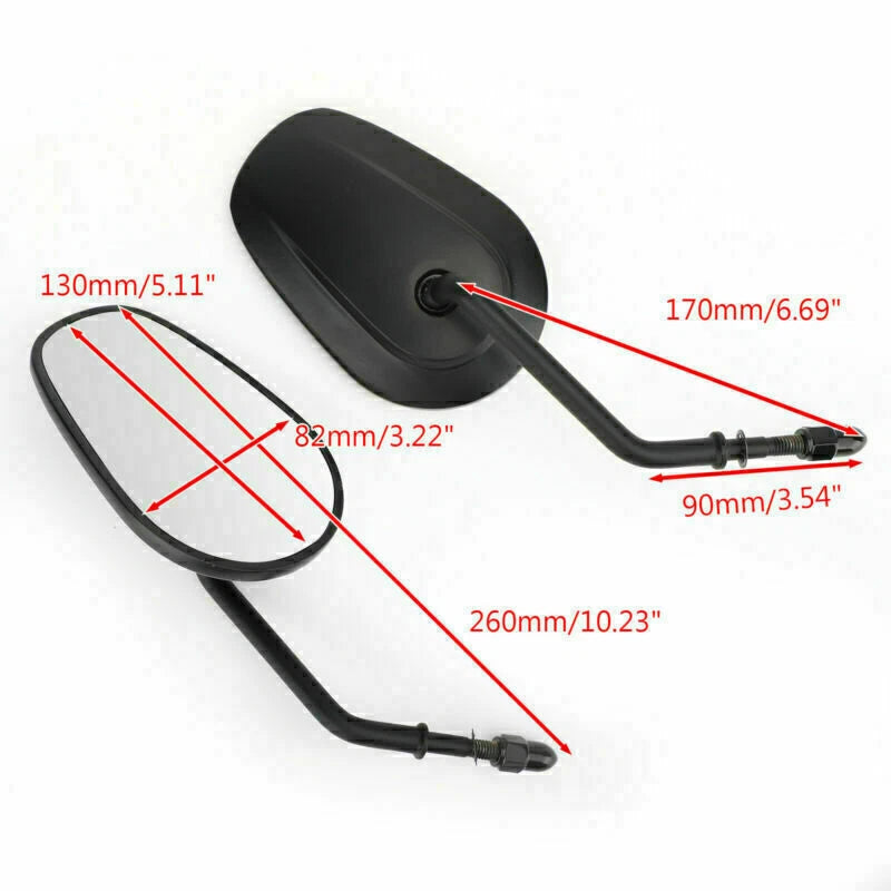 Rear View Mirror for Harley Touring, Road King, Sportster XL883, Dyna (2000-2023)
