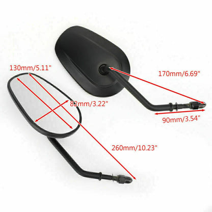 Rear View Mirror for Harley Touring, Road King, Sportster XL883, Dyna (2000-2023)