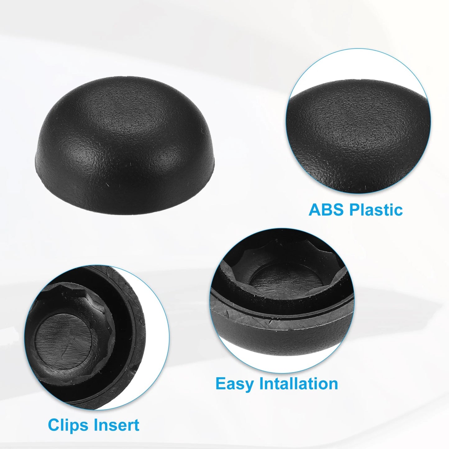 Windshield Wiper Arm Nut Cover for Ford Edge 2007-2014 (2 x Black Caps)