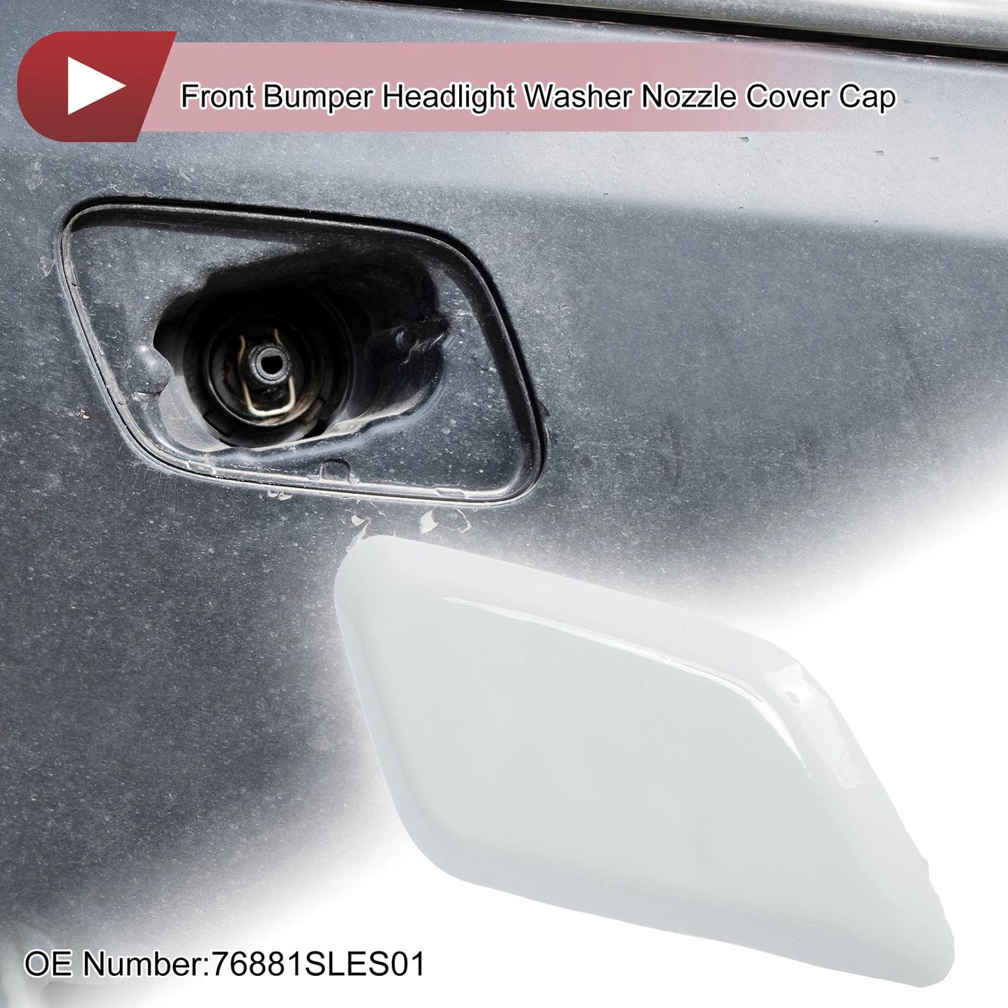 Front Right Washer Nozzle Cover for Honda Odyssey (2009-2014) - White 1 x