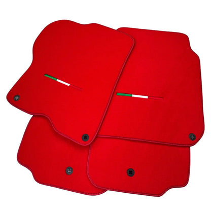 Red Floor Mats for Ferrari GTC4 Lusso (2016-2023) - AutoWin Brand Italian Edition