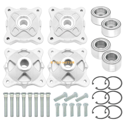 Front & Rear Hubs & Bearings & Studs Kit for Polaris RZR 800 (2008–2014)