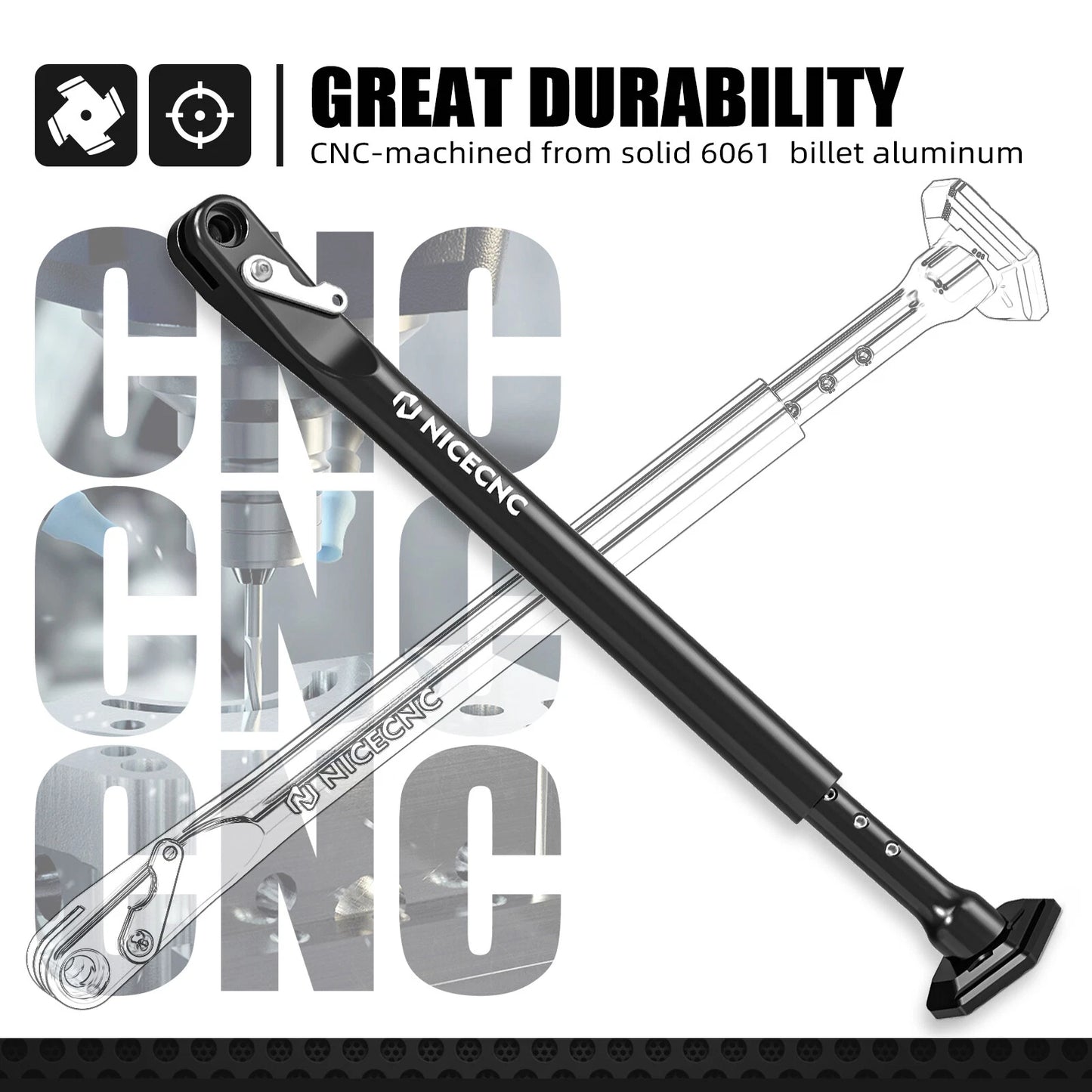 Adjustable Kick Side Stand for Sherco SE-R SEF-R 125-500 (2012-2024)