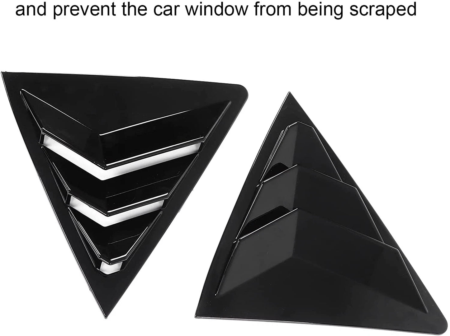 Glossy Black Side Window Louver Cover Trim for Toyota Corolla (2014–2018)