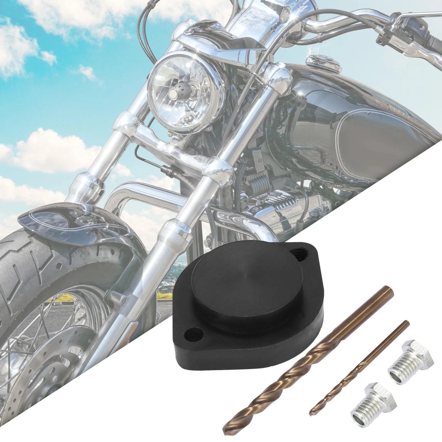 Set Exhaust Stud Drill Plate Drilling Tool for Harley-Davidson Sportster 883