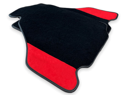 Floor Mats for Ferrari F430 2 x Carpet & Red Alcantara Leather (2004-2009)