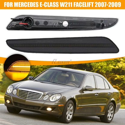 Facelift Front Bumper Side Marker Light for Mercedes E-Class W211 (2007–2009)