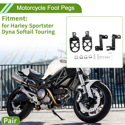 Foot Pegs Motorcycle for Harley Sportster Dyna Softail Touring
