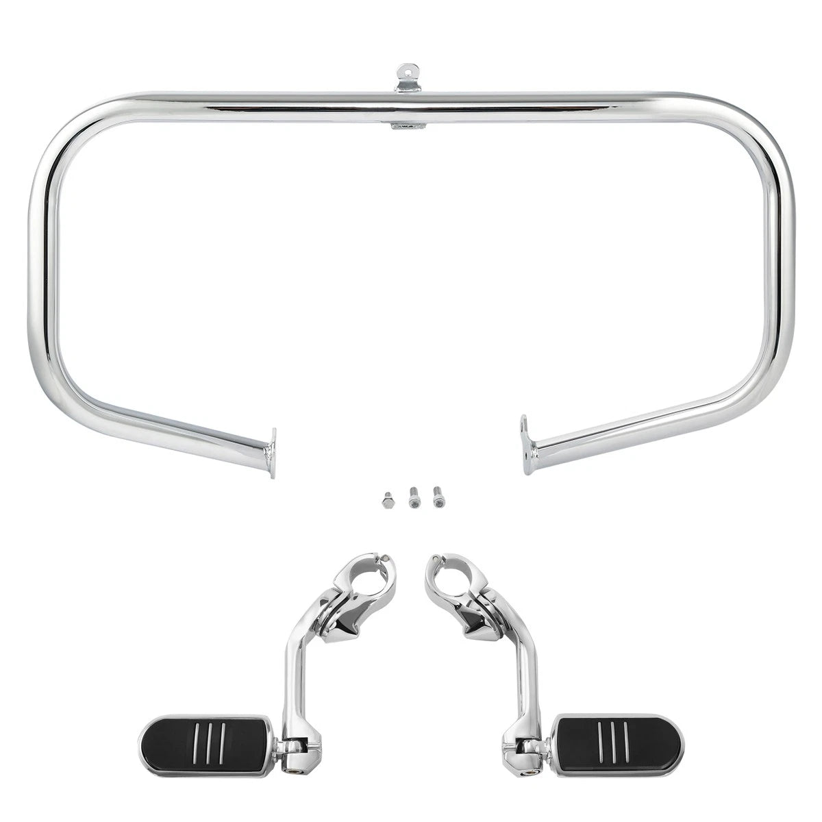 Highway Engine Guard Bar & Long Angled Foot Pegs for Harley Touring (2009-2024)