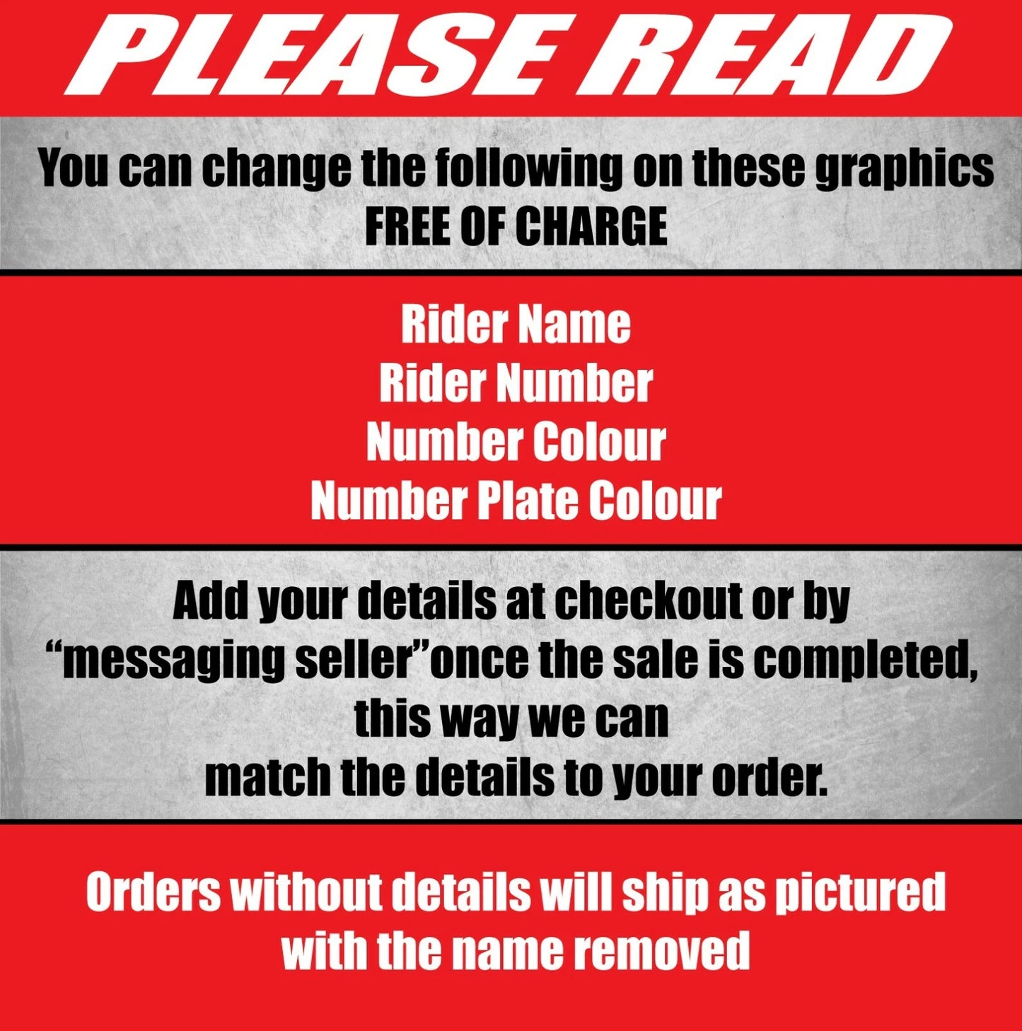 Custom Number Plate Graphics for Honda CRF 50 (2004-2012) Digger Style Stickers