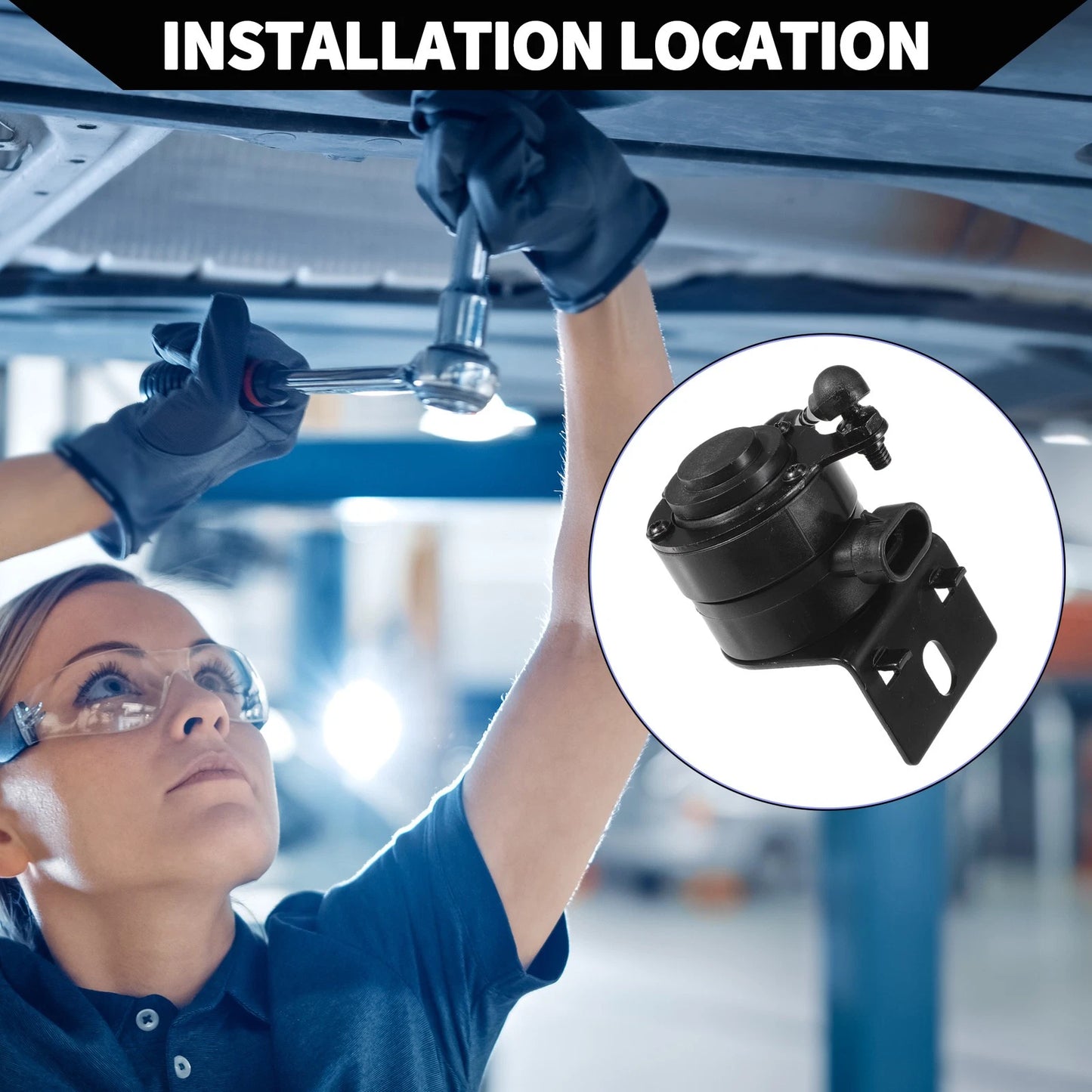 Suspension Ride Height Level Sensor for Chevrolet Front Left Black