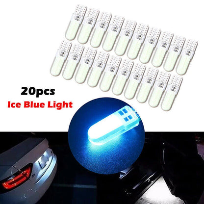 T10 COB Ice Blue LED License Plate Lights for Car (12V) - 20 x Bulbs