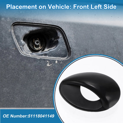 Bumper Headlight Washer Nozzle Cover for BMW M3 (2008-2013) Unpainted Black