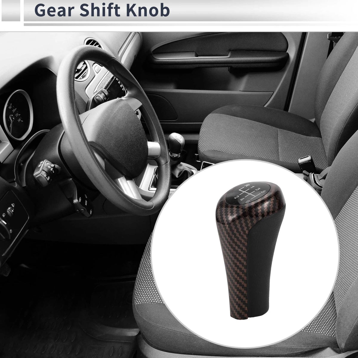 6 Speed Shift Knob for BMW X3 2004-2020 Plastic Stick Shifter Knob Brown Black
