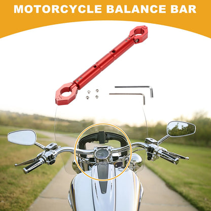 1 Set Universal Balance Bar for Motorcycle Handlebar Aluminum Alloy Red