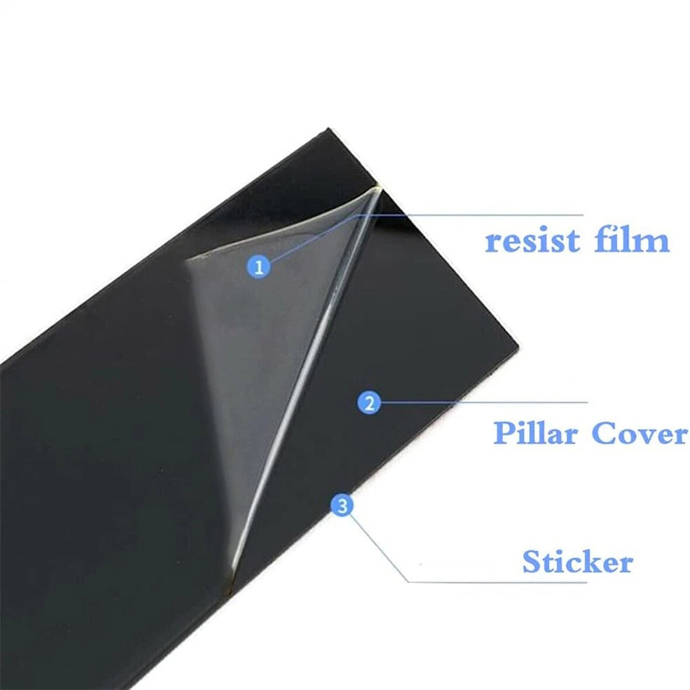 6Pcs Black Door Window Trim Covers for Subaru Forester (2019-2023)