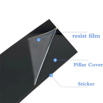 6Pcs Black Door Window Trim Covers for Subaru Forester (2019-2023)