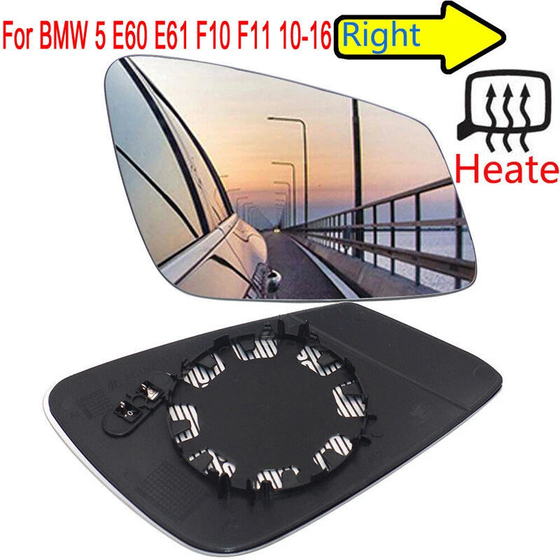Heated Right Mirror Glass for BMW E60 E61 F07 F10 F18 F11 F06 F13 F12 (2007-2017)