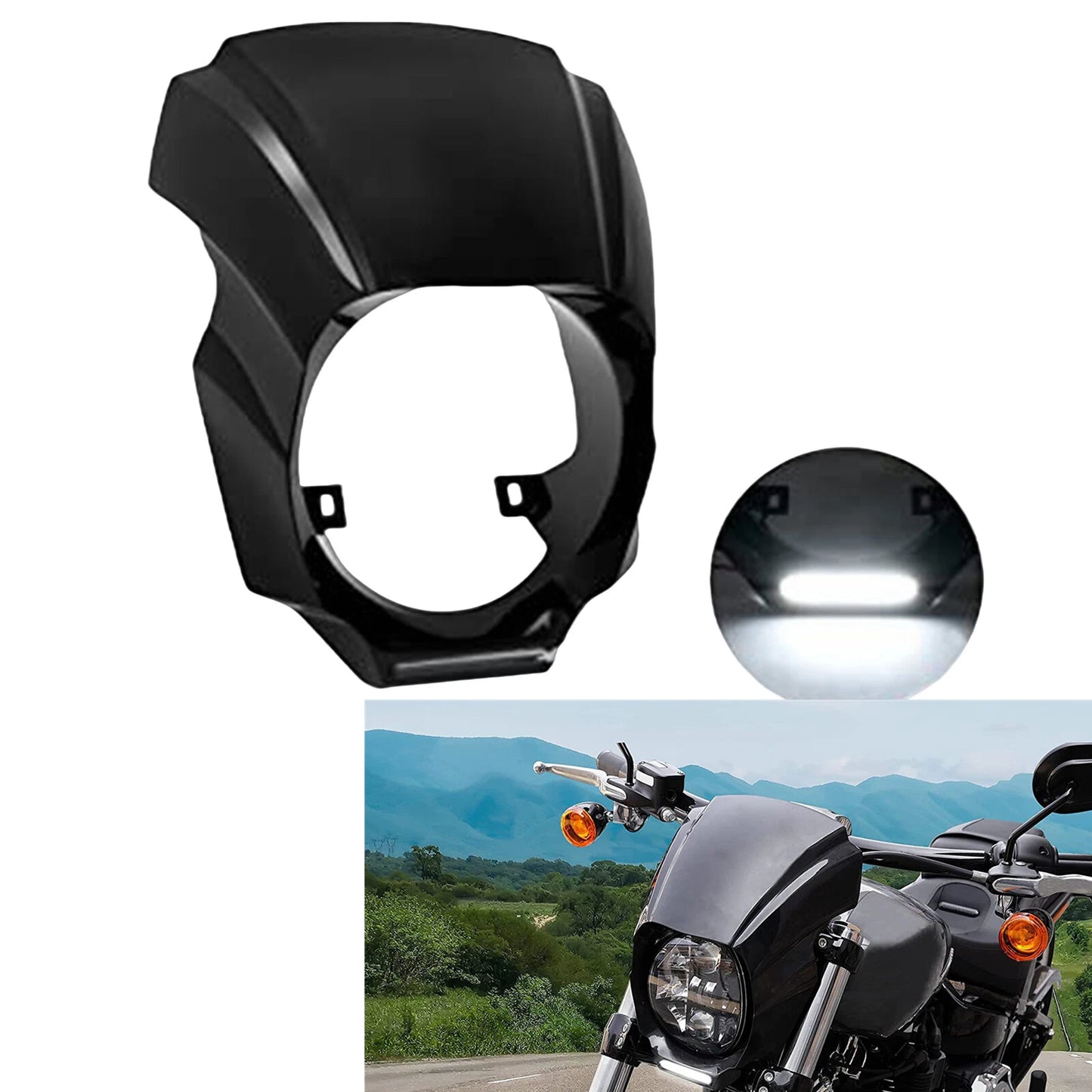Headlight Fairing Cover W/ Light for Harley Softail (2018-2023)