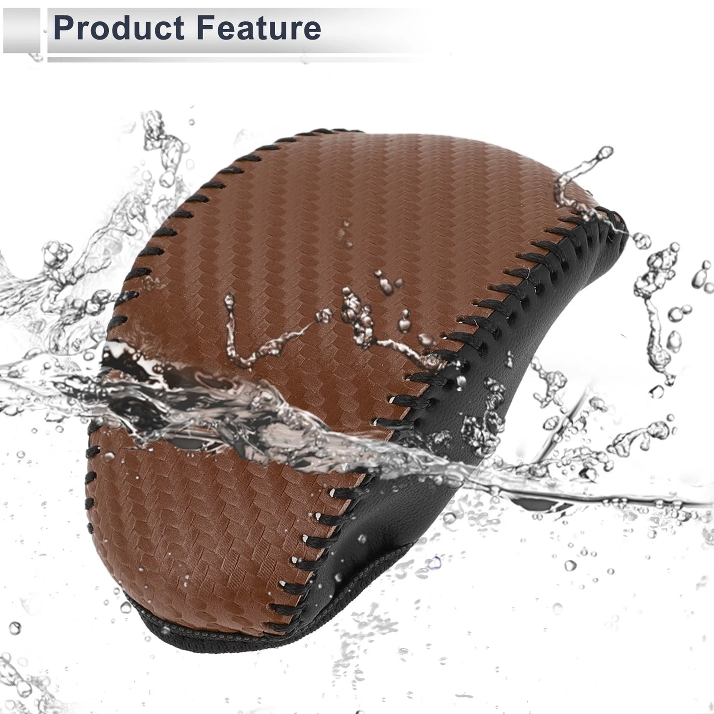 Brown Carbon Fiber Gear Shift Knob Cover for Toyota RAV4 (2019-2024)