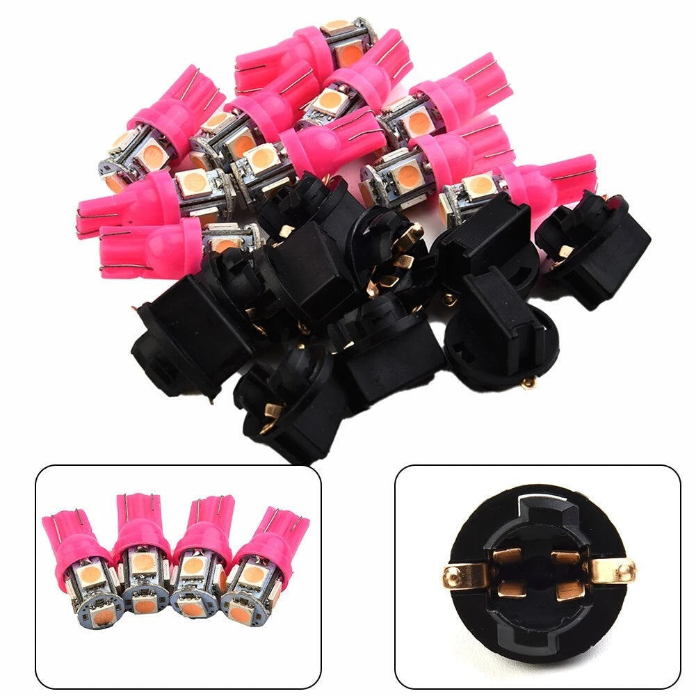 LED Purple Bulbs 10Pcs 12V 18mm 5050SMD Cluster for DASH Gauge Instrument Kit