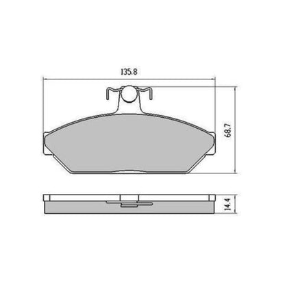 Front Heavy Duty RDA Brake Pads for Ford XE XF XG FE ZL