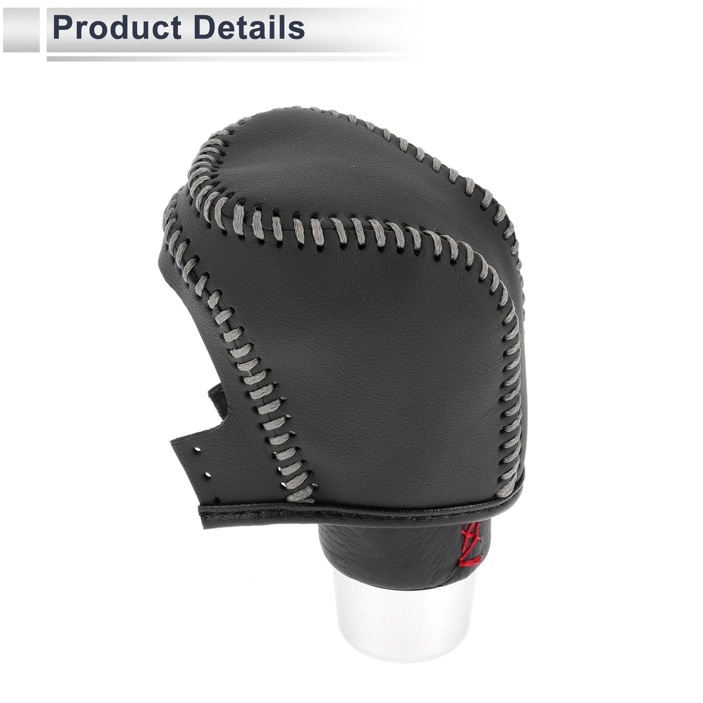 Gear Shift Knob Cover for Toyota Camry 2019-2022 Black Gray Faux Leather