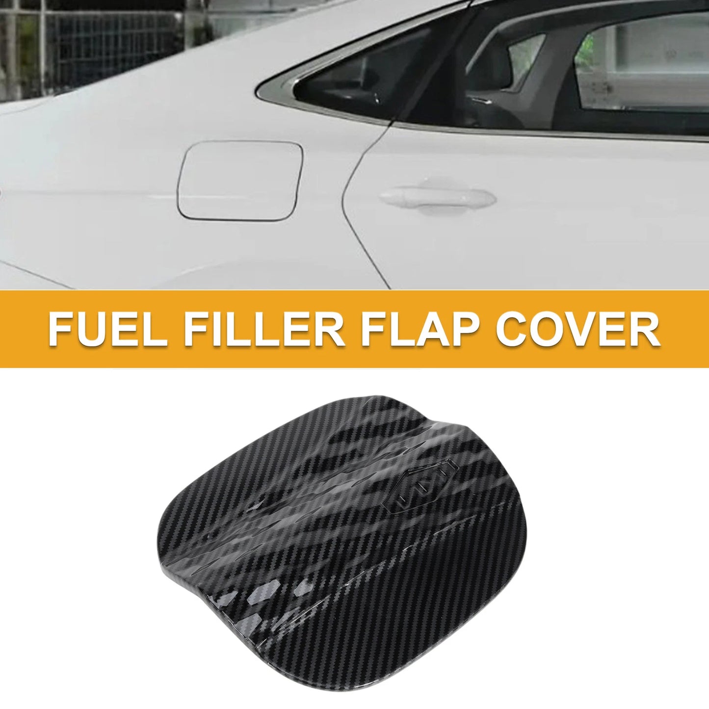 Fuel Tank Door Cap for Hyundai Sonata 2024-2025 Gas Tank Flap Carbon Fiber