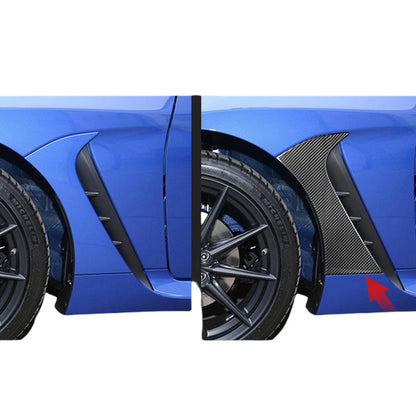 Black Carbon Fiber Side Fender Covers for Toyota 86, Subaru BRZ (2022-2024)