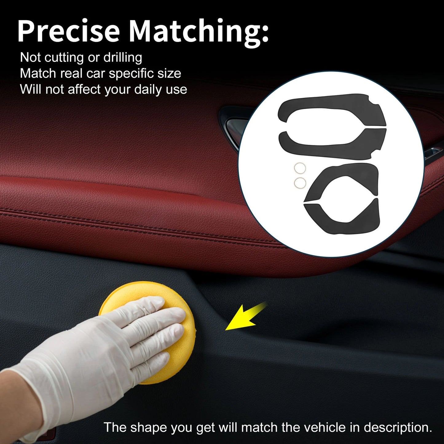 Kia Optima Door Anti Kick Pad Sticker Protector Black (2011-2015)