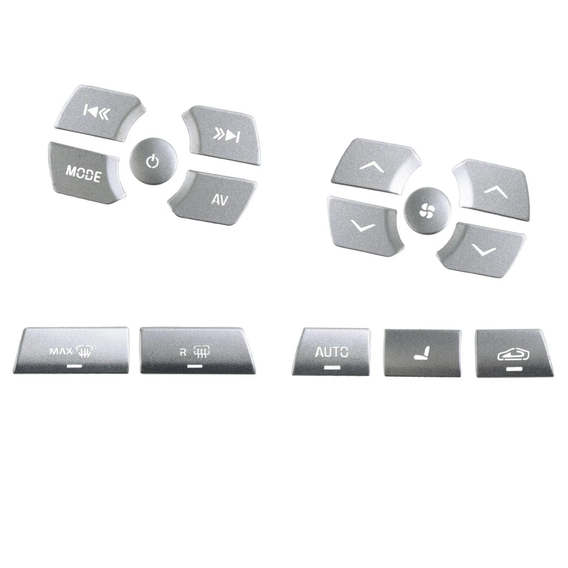 15 x Silver Air Conditioning Button Cover Trim for Jaguar XF (2008-2015)