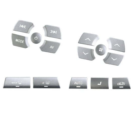 15 x Silver Air Conditioning Button Cover Trim for Jaguar XF (2008-2015)