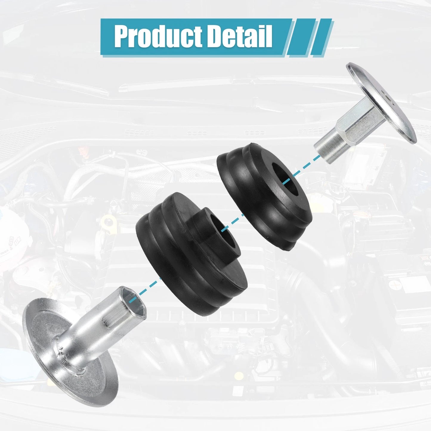 Body Mount Bushing Kit for Ford Super Duty F250 F350 (2008-2016) Black