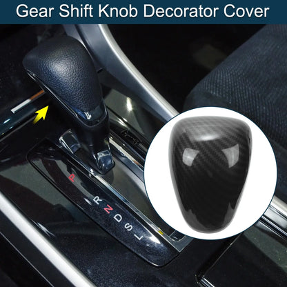 Gear Shift Knob Cover for Honda Accord 2013-2017 Carbon Fiber Black